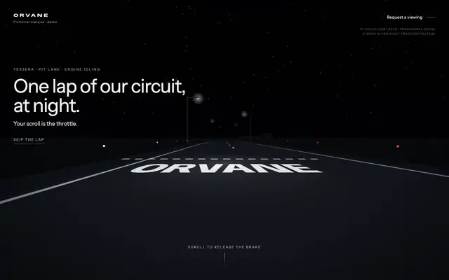 ORVANE · One Lap: key frame